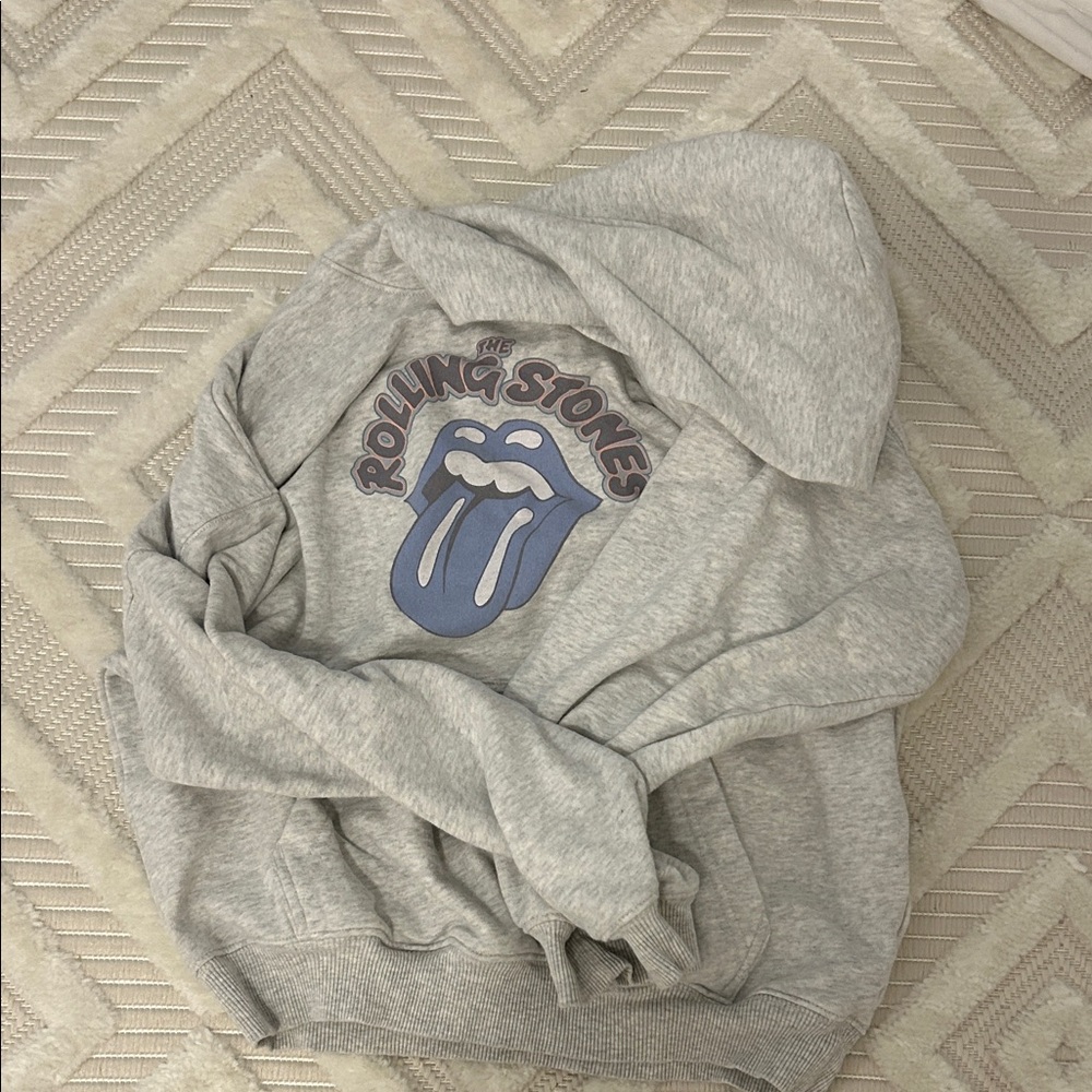 American Eagle Outfitters Gray Rolling Stones Hoodie